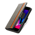Custodia portafoglio in pelle PU con doppia fibbia per iPhone