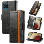 CustodiaNeo Business Custodia in pelle PU con doppia fibbia magnetica con giunzione orizzontale con supporto, slot per carte e portafoglio, For Samsung Galaxy A12, For Samsung Galaxy S21+ 5G, For Samsung Galaxy S21 5G