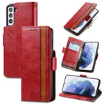 CustodiaNeo Business Custodia in pelle PU con doppia fibbia magnetica con giunzione orizzontale con supporto, slot per carte e portafoglio, For Samsung Galaxy A12, For Samsung Galaxy S21+ 5G, For Samsung Galaxy S21 5G