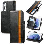 CustodiaNeo Business Custodia in pelle PU con doppia fibbia magnetica con giunzione orizzontale con supporto, slot per carte e portafoglio, For Samsung Galaxy A12, For Samsung Galaxy S21+ 5G, For Samsung Galaxy S21 5G