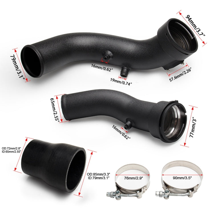 Kit tubo di aspirazione modificato per auto per BMW 335i N55, JQG1007