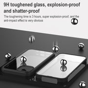 TPU antiurto + custodia protettiva in vetro a doppia faccia, For iPhone 13 mini, For iPhone 13, For iPhone 13 Pro, For iPhone 13 Pro Max