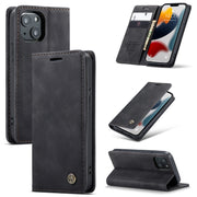 CaseMe-013 Custodia multifunzionale in pelle a vibrazione orizzontale retro smerigliata con slot per schede, supporto e portafoglio, For iPhone 13 mini, For iPhone 13, For iPhone 13 Pro, For iPhone 13 Pro Max