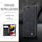 Custodia portafoglio in pelle con slot carte per iPhone 13