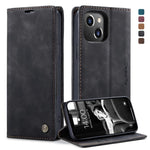 Custodia portafoglio in pelle con slot carte per iPhone 13