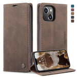 Custodia portafoglio in pelle con slot carte per iPhone 13