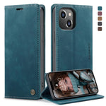 Custodia portafoglio in pelle con slot carte per iPhone 13
