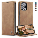 Custodia portafoglio in pelle con slot carte per iPhone 13