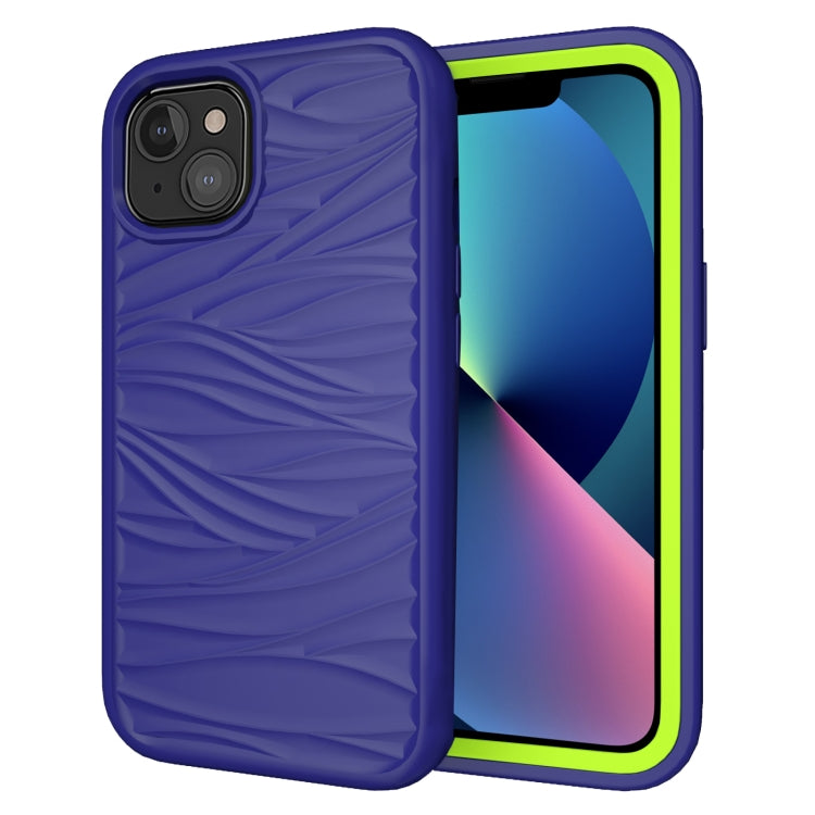Wave Pattern 3 in 1 Custodia protettiva antiurto in silicone + PC, For iPhone 13 mini, For iPhone 13, For iPhone 13 Pro