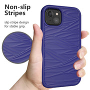 Wave Pattern 3 in 1 Custodia protettiva antiurto in silicone + PC, For iPhone 13 mini, For iPhone 13, For iPhone 13 Pro