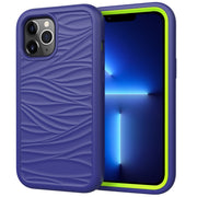Wave Pattern 3 in 1 Custodia protettiva antiurto in silicone + PC, For iPhone 13 Pro Max