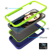 Wave Pattern 3 in 1 Custodia protettiva antiurto in silicone + PC, For iPhone 13 Pro Max
