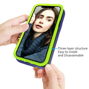 Wave Pattern 3 in 1 Custodia protettiva antiurto in silicone + PC, For iPhone 13 Pro Max