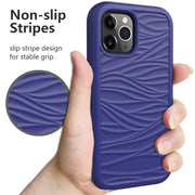 Wave Pattern 3 in 1 Custodia protettiva antiurto in silicone + PC, For iPhone 13 Pro Max