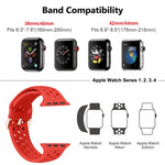 Cinturino di ricambio in silicone per Apple Watch Series, 7 45mm / 6 & SE & 5 & 4 44mm / 3 & 2 & 1 42mm