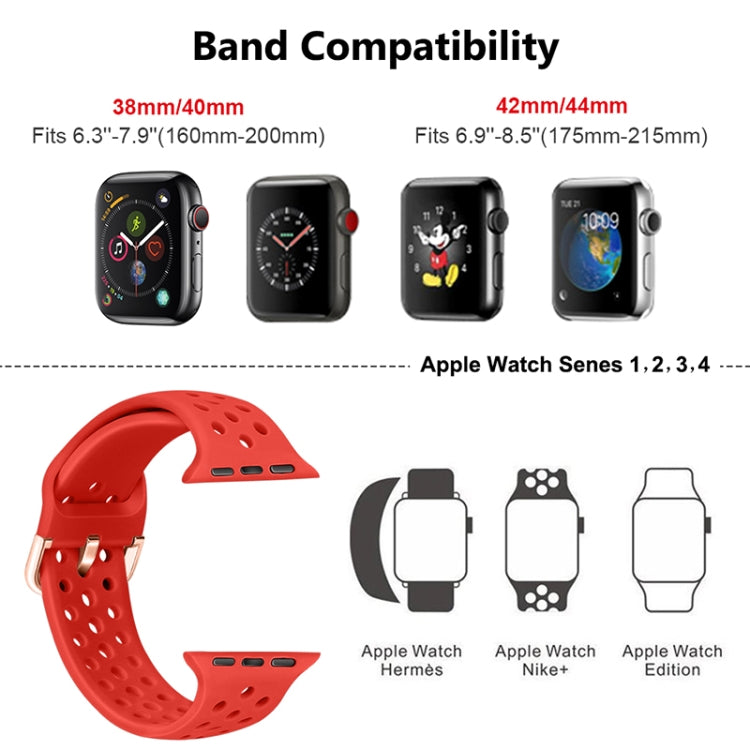 Cinturino di ricambio in silicone per Apple Watch Series, 7 45mm / 6 & SE & 5 & 4 44mm / 3 & 2 & 1 42mm