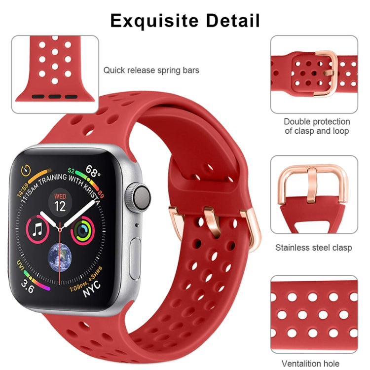 Cinturino di ricambio in silicone per Apple Watch Series, 7 41mm / 6 & SE & 5 & 4 40mm / 3 & 2 & 1 38mm