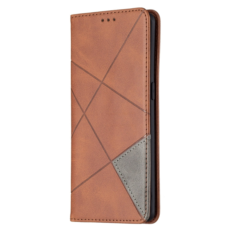Custodia in pelle magnetica a rotazione orizzontale con struttura a rombo con supporto e slot per schede, For OPPO A7, For OPPO A15, For OPPO A54 4G / A55 5G, For OPPO A74 4G / F19 4G