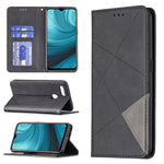 Custodia in pelle magnetica a rotazione orizzontale con struttura a rombo con supporto e slot per schede, For OPPO A7, For OPPO A15, For OPPO A54 4G / A55 5G, For OPPO A74 4G / F19 4G