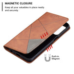 Custodia in pelle magnetica a rotazione orizzontale con struttura a rombo con supporto e slot per schede, For OPPO A74 5G / A93 5G / A54 5G, For OPPO A94 4G / Reno 5F / F19 Pro, For OPPO A94 5G / F19 Pro Plus / Reno5 Z 5G, For OPPO Reno5 Pro