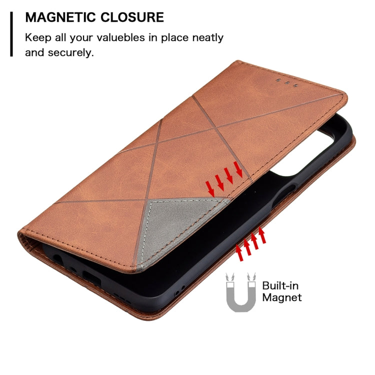 Custodia in pelle magnetica a rotazione orizzontale con struttura a rombo con supporto e slot per schede, For OPPO A74 5G / A93 5G / A54 5G, For OPPO A94 4G / Reno 5F / F19 Pro, For OPPO A94 5G / F19 Pro Plus / Reno5 Z 5G, For OPPO Reno5 Pro