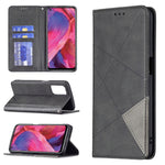 Custodia in pelle magnetica a rotazione orizzontale con struttura a rombo con supporto e slot per schede, For OPPO A74 5G / A93 5G / A54 5G, For OPPO A94 4G / Reno 5F / F19 Pro, For OPPO A94 5G / F19 Pro Plus / Reno5 Z 5G, For OPPO Reno5 Pro