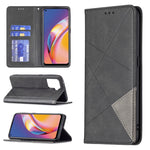 Custodia in pelle magnetica a rotazione orizzontale con struttura a rombo con supporto e slot per schede, For OPPO A74 5G / A93 5G / A54 5G, For OPPO A94 4G / Reno 5F / F19 Pro, For OPPO A94 5G / F19 Pro Plus / Reno5 Z 5G, For OPPO Reno5 Pro