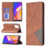 Custodia in pelle magnetica a rotazione orizzontale con struttura a rombo con supporto e slot per schede, For OPPO A74 5G / A93 5G / A54 5G, For OPPO A94 4G / Reno 5F / F19 Pro, For OPPO A94 5G / F19 Pro Plus / Reno5 Z 5G, For OPPO Reno5 Pro