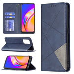 Custodia in pelle magnetica a rotazione orizzontale con struttura a rombo con supporto e slot per schede, For OPPO A74 5G / A93 5G / A54 5G, For OPPO A94 4G / Reno 5F / F19 Pro, For OPPO A94 5G / F19 Pro Plus / Reno5 Z 5G, For OPPO Reno5 Pro