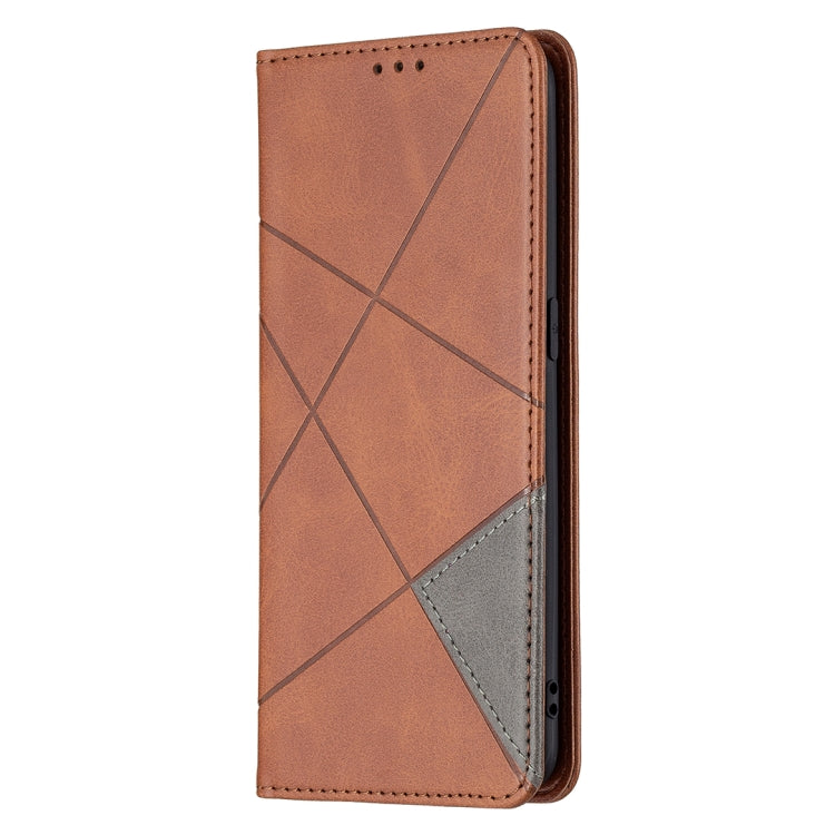 Custodia in pelle magnetica a rotazione orizzontale con struttura a rombo con supporto e slot per schede, For OPPO Reno5, For OPPO Reno6, For OPPO Realme 8 / 8 Pro, For OPPO Realme C15 / C12 / C25