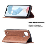 Custodia in pelle magnetica a rotazione orizzontale con struttura a rombo con supporto e slot per schede, For OPPO Realme C21 / C20, For OPPO Realme 8 5G / V13
