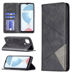 Custodia in pelle magnetica a rotazione orizzontale con struttura a rombo con supporto e slot per schede, For OPPO Realme C21 / C20, For OPPO Realme 8 5G / V13