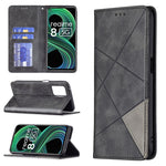 Custodia in pelle magnetica a rotazione orizzontale con struttura a rombo con supporto e slot per schede, For OPPO Realme C21 / C20, For OPPO Realme 8 5G / V13