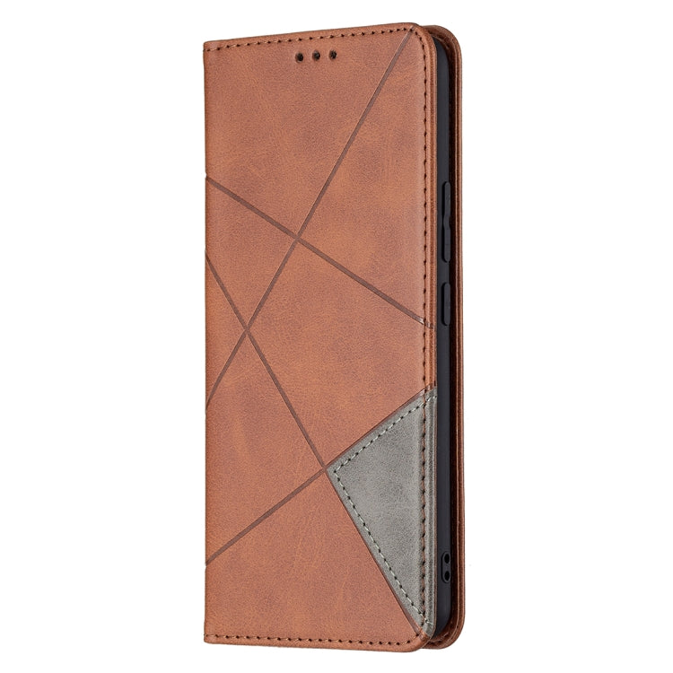 Custodia in pelle magnetica a rotazione orizzontale con struttura a rombo con supporto e slot per schede, For vivo V21e 4G, For vivo V21e 5G, For vivo V21, For vivo Y11/Y15/Y12/Y17