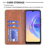 Custodia in pelle magnetica a rotazione orizzontale con struttura a rombo con supporto e slot per schede, For vivo V21e 4G, For vivo V21e 5G, For vivo V21, For vivo Y11/Y15/Y12/Y17