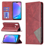 Custodia in pelle magnetica a rotazione orizzontale con struttura a rombo con supporto e slot per schede, For vivo V21e 4G, For vivo V21e 5G, For vivo V21, For vivo Y11/Y15/Y12/Y17