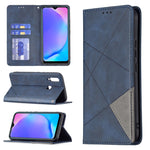 Custodia in pelle magnetica a rotazione orizzontale con struttura a rombo con supporto e slot per schede, For vivo V21e 4G, For vivo V21e 5G, For vivo V21, For vivo Y11/Y15/Y12/Y17