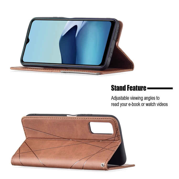 Custodia in pelle magnetica a rotazione orizzontale con struttura a rombo con supporto e slot per schede, For vivo Y20, For vivo Y51 2020 / Y51a / Y51s