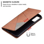 Custodia in pelle magnetica a rotazione orizzontale con struttura a rombo con supporto e slot per schede, For vivo Y20, For vivo Y51 2020 / Y51a / Y51s