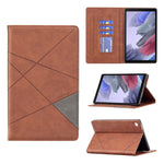 Custodia in pelle magnetica a rotazione orizzontale con struttura a rombo con supporto e slot per schede, For Samsung Galaxy Tab A7 Lite SM-T220/SM-T225