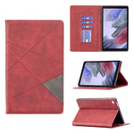 Custodia in pelle magnetica a rotazione orizzontale con struttura a rombo con supporto e slot per schede, For Samsung Galaxy Tab A7 Lite SM-T220/SM-T225