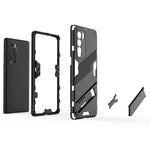 Punk Armor 2 in 1 PC + custodia antiurto in TPU con supporto invisibile, For Realme GT Explorer Master, For OPPO Realme GT Explorer Master