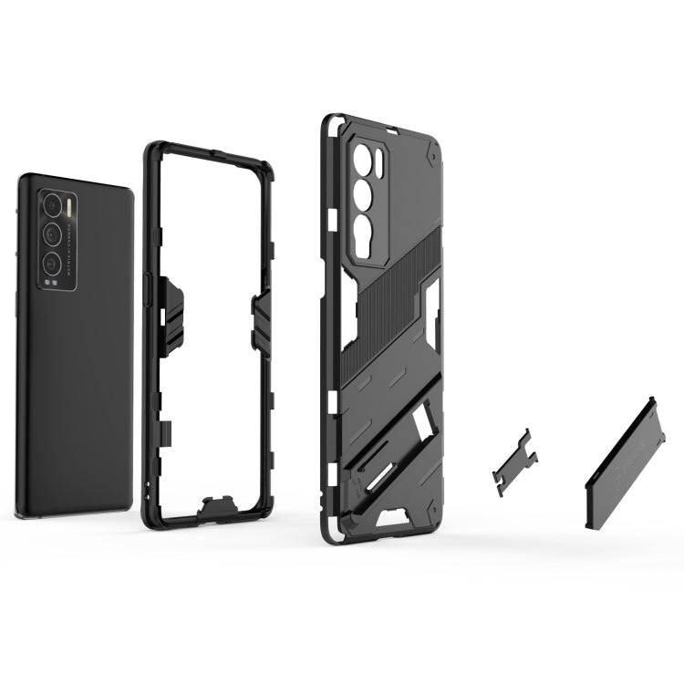 Punk Armor 2 in 1 PC + custodia antiurto in TPU con supporto invisibile, For Realme GT Explorer Master, For OPPO Realme GT Explorer Master