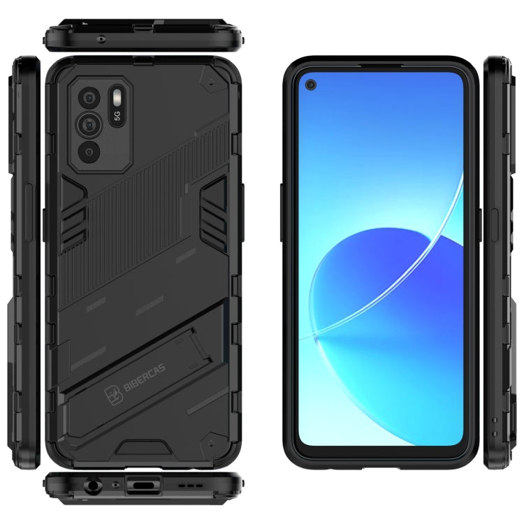 Punk Armor 2 in 1 PC + custodia antiurto in TPU con supporto invisibile, For OPPO Reno6 Z, For Huawei nova 8i Foreign Version, For Honor X20