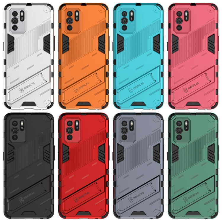 Punk Armor 2 in 1 PC + custodia antiurto in TPU con supporto invisibile, For OPPO Reno6 Z, For Huawei nova 8i Foreign Version, For Honor X20