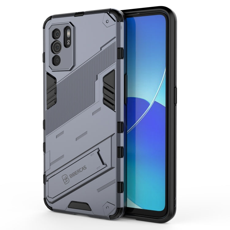 Punk Armor 2 in 1 PC + custodia antiurto in TPU con supporto invisibile, For OPPO Reno6 Z, For Huawei nova 8i Foreign Version, For Honor X20