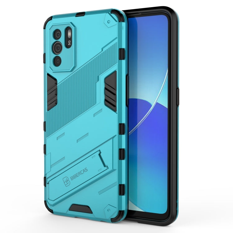 Punk Armor 2 in 1 PC + custodia antiurto in TPU con supporto invisibile, For OPPO Reno6 Z, For Huawei nova 8i Foreign Version, For Honor X20