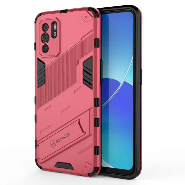 Punk Armor 2 in 1 PC + custodia antiurto in TPU con supporto invisibile, For OPPO Reno6 Z, For Huawei nova 8i Foreign Version, For Honor X20