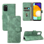 Tinta unita Skin Feel Fibbia magnetica Flip orizzontale Custodia in pelle PU con struttura in vitello con supporto e slot per schede e portafoglio, For Samsung Galaxy A03s