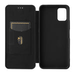 Struttura in fibra di carbonio Flip orizzontale magnetico Custodia in pelle TPU + PC + PU con slot per schede, For UMIDIGI Power 5
